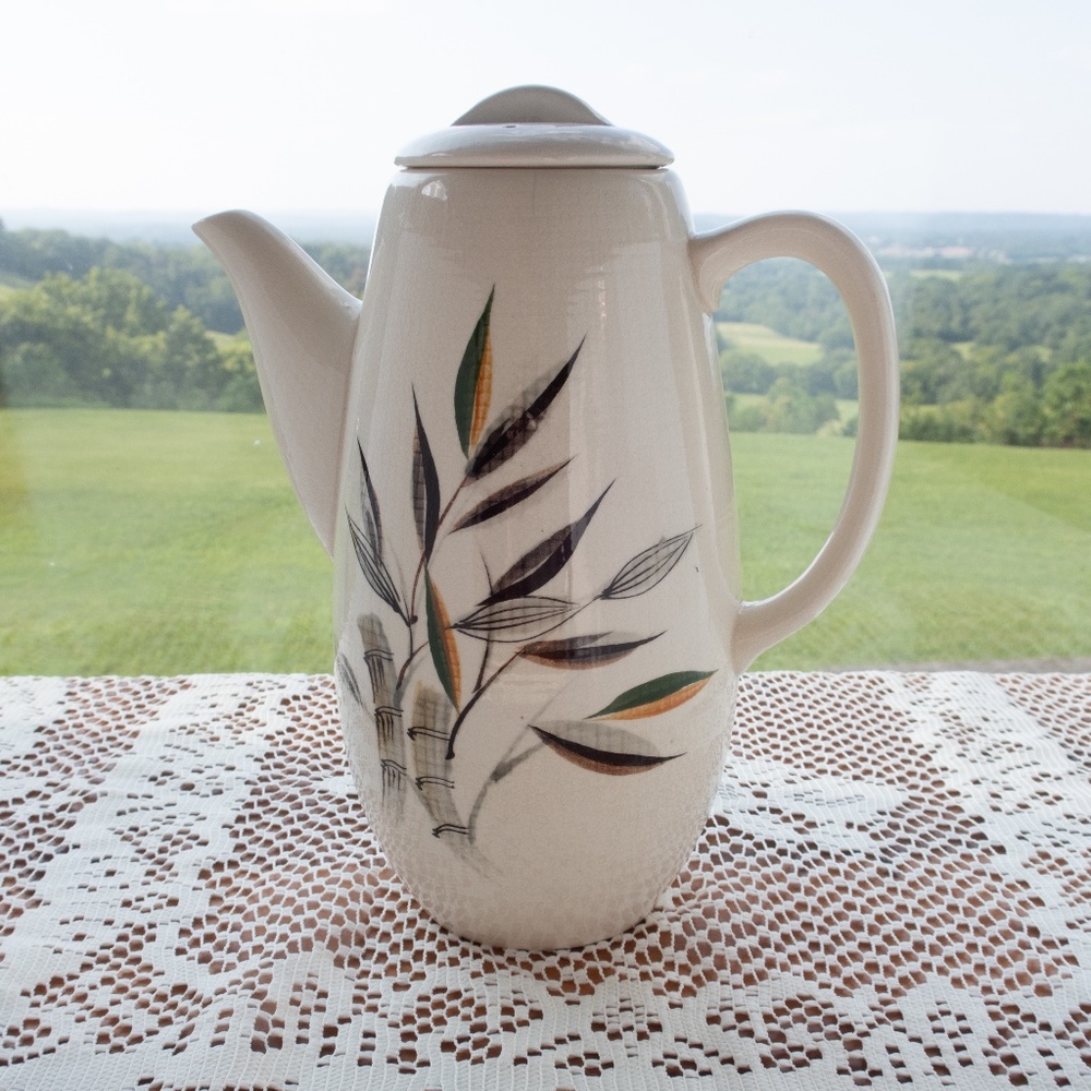 Grey Bamboo Mid-Century Teapot/Coffee Pot By Kanedai Of Japan
